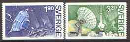 Sweden 1984 Launch of Viking Satellite set of 2 unmounted mint, SG 1211-12, stamps on space, stamps on satellites