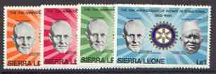 Sierra Leone 1980 75th Anniversary of Rotary set of 4 unmounted mint, SG 636-39, stamps on rotary