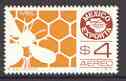 Mexico 1979-81 Exports $4 Bee & Honeycombe (with wmk) unmounted mint, SG 1486*, stamps on bees, stamps on insects, stamps on honey
