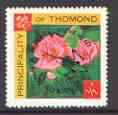 Thomond 1968 Roses 1/2d (Diamond shaped) opt'd 'Rockets towards Peace Achievement', unmounted mint*, stamps on , stamps on  stamps on flowers, stamps on roses, stamps on space, stamps on peace, stamps on rockets