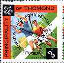 Thomond 1968 Hurling 3d (Diamond shaped) opt'd 'Rockets towards Peace Achievement', unmounted mint*, stamps on sport, stamps on hurling, stamps on space, stamps on peace, stamps on rockets