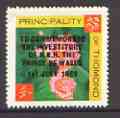 Thomond 1969 Roses 1/2d (Diamond shaped) opt'd 'Investiture of Prince of Wales', unmounted mint*, stamps on , stamps on  stamps on flowers, stamps on roses, stamps on royalty, stamps on charles