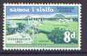 Samoa 1962 Airport 8d unmounted mint from Independence set, SG 244, stamps on , stamps on  stamps on aviation, stamps on  stamps on airports