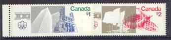 Canada 1976 Montreal Olympic Games (11th issue) set of 2, SG 836-37, stamps on olympics, stamps on churches