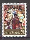 United Nations (NY) 1991 Mosaic by Norman Rockwell (Do unto Others) unmounted mint SG 606, stamps on , stamps on  stamps on united nations, stamps on mosaics