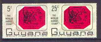 Guyana 1967 World's Rarest Stamp set of 2 unmounted mint, SG 414-15, stamps on , stamps on  stamps on stamp on stamp, stamps on  stamps on ships, stamps on  stamps on stamponstamp