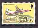 Gibraltar 1982 Aircraft 15p (Fokker F-27 Friendship) unmounted mint, SG 467*, stamps on aviation, stamps on fokker