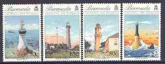 Bermuda 1996 Lighthouses set of 4 unmounted mint, SG 761-64*, stamps on lighthouses