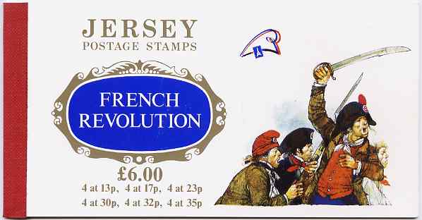 Jersey 1989 Bicentenary of the French Revolution Â£6.00 prestige booklet complete, SG B41, stamps on militaria