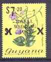 Guyana 1981 Royal Wedding (1st issue) $7.20 on $1 Flowering Plant (surch in black) unmounted mint, SG 770d, stamps on royalty, stamps on diana, stamps on charles, stamps on flowers