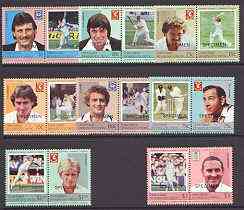 St Vincent - Union Island 1984 Cricket (Leaders of the World) set of 16 opt'd SPECIMEN, unmounted mint, stamps on , stamps on  stamps on sport, stamps on cricket   