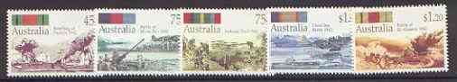 Australia 1992 World War 2 Battles set of 5 unmounted mint, SG 1338-42*, stamps on , stamps on  stamps on ww2, stamps on battles, stamps on militaria, stamps on aviation, stamps on tanks, stamps on flat tops, stamps on , stamps on ships, stamps on  stamps on  ww2 , stamps on  stamps on 