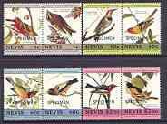 Nevis 1985 John Audubon Birds #2 (Leaders of the World) set of 8 opt'd SPECIMEN, as SG 285-92 unmounted mint, stamps on audubon, stamps on birds, stamps on woodpecker, stamps on tanager, stamps on warbler, stamps on oriole, stamps on mocking bird, stamps on grosbeak, stamps on wren:bunting