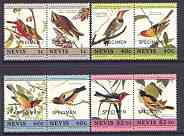 Nevis 1985 John Audubon Birds #2 (Leaders of the World) set of 8 opt'd SPECIMEN, as SG 285-92 unmounted mint, stamps on audubon, stamps on birds, stamps on woodpecker, stamps on tanager, stamps on warbler, stamps on oriole, stamps on mocking bird, stamps on grosbeak, stamps on wren:bunting