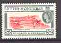 British Honduras 1953 Hawksworth Bridge $2 scarlet & grey from QEII def set unmounted mint, SG 189