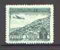Albania 1950 5L Air featuring DC-3 aircraft flying over Vuno-Himare, SG 542 unmounted mint, stamps on , stamps on  stamps on aviation