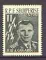 Albania 1962 11L from 1st Manned Space Flight postage set of 3 featuring Yuri Gagarin unmounted mint, SG 690