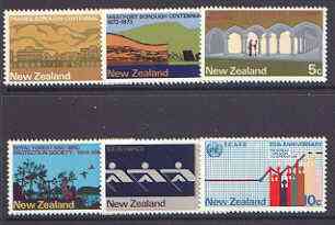 New Zealand 1973 Commemorations set of 6 unmounted mint SG 997-1002 , stamps on , stamps on  stamps on olympics, stamps on mining, stamps on coal, stamps on education, stamps on birds, stamps on trees, stamps on maths