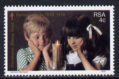 South Africa 1979 50th Anniversary of Christmas Stamp Fund unmounted mint, SG 464*, stamps on christmas, stamps on candles