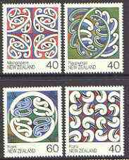 New Zealand 1988 Maori Rafter Paintings set of 4 unmounted mint SG 1451-54, stamps on , stamps on  stamps on arts, stamps on maori, stamps on  stamps on mao tse-tung, stamps on  stamps on  mao , stamps on  stamps on 
