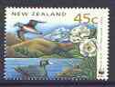New Zealand 1993 Taiko bird, Lily & Duck 45c from Endangered species set of 5, unmounted mint SG 1737, stamps on birds, stamps on flowers, stamps on mountains, stamps on  wwf , stamps on ducks