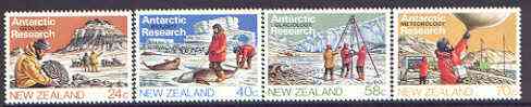 New Zealand 1984 Antarctic Research set of 4 unmounted mint SG 1327-30, stamps on , stamps on  stamps on polar, stamps on fossils, stamps on seals, stamps on weather, stamps on helicopters, stamps on penguins