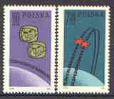 Poland 1962 first 'Team' manned space flight commemoration set of 2 unmounted mint SG 1338-39, stamps on , stamps on  stamps on space