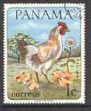 Panama 1967 Chicken with chicks 1c fine used, from Domestic Animals set of 8, SG 936 (tete-beche pairs price x 2), stamps on birds, stamps on chickens