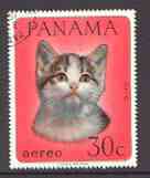 Panama 1967 Cat 30c  fine used, from Domestic Animals set of 8, SG 942 (tete-beche pairs price x 2), stamps on , stamps on  stamps on animals, stamps on cats