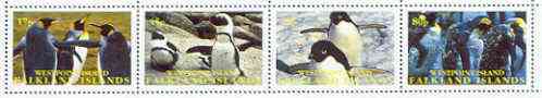 Westpoint Island (Falkland Islands) 2000 Penguins perf sheetlet containing set of 4 values unmounted mint, stamps on , stamps on  stamps on polar, stamps on penguins