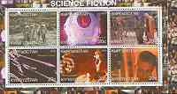 Kyrgyzstan 2000 The Cinema (Science Fiction Films) perf sheetlet containing set of 6 values unmounted mint, stamps on cinema, stamps on films, stamps on sci-fi, stamps on entertainments