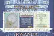 Rwanda 2000 Titanic perf sheetlet containing set of 3 values unmounted mint, stamps on ships, stamps on films, stamps on cimnema, stamps on disasters, stamps on shipwrecks