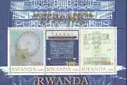 Rwanda 2000 Titanic perf sheetlet containing set of 3 values unmounted mint, stamps on , stamps on  stamps on ships, stamps on films, stamps on cimnema, stamps on disasters, stamps on shipwrecks