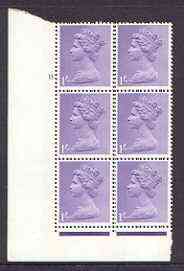 Great Britain 1967-70 Machin 1s cylinder block of 6 (Cyl 11 no dot) unmounted mint, stamps on , stamps on  stamps on great britain 1967-70 machin 1s cylinder block of 6 (cyl 11 no dot) unmounted mint