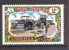 Anguilla 1970 Road Construction 2c from def set unmounted mint, SG 85*, stamps on roads, stamps on steam roller, stamps on bananas