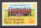 St Kitts-Nevis 1978 Defence Force Band 2c from def set unmounted mint, SG 393*, stamps on police, stamps on music
