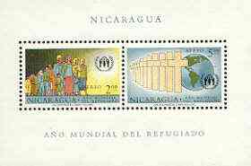Nicaragua 1960 World Refugee Year perf m/sheet unmounted mint, SG MS 1398a, stamps on , stamps on  stamps on refugees, stamps on globes