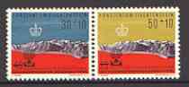 Liechtenstein 1960 World Refugee Year set of 2 unmounted mint, SG 399-400*, stamps on refugees, stamps on maps