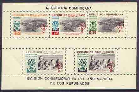 Dominican Republic 1960 World Refugee Year surcharged perf m/sheet unmounted mint, SG MS 810, stamps on , stamps on  stamps on refugees, stamps on 