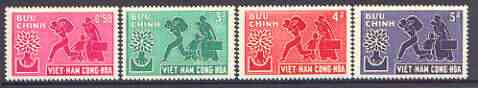 Vietnam 1960 World Refugee Year set of 4 unmounted mint, SG S107-110*, stamps on , stamps on  stamps on refugees, stamps on trees