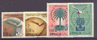 Somalia 1960 World Refugee Year set of 4 unmounted mint, SG 349-52*, stamps on , stamps on  stamps on refugees, stamps on trees