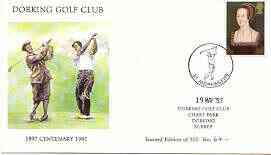 Great Britain 1997 Centenary of Dorking Golf Club illustrated cover with special 'St Andrews' cancel, from a limited edition of just 500, stamps on sport, stamps on golf