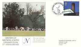 Great Britain 2000 Arundle Castle Cricket Club 25th Anniversary illustrated cover with special 'Cricket' cancel, stamps on sport, stamps on cricket
