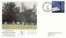 Great Britain 2000 Arundle Castle Cricket Club 25th Anniversary illustrated cover with special 'Cricket' cancel, stamps on , stamps on  stamps on sport, stamps on  stamps on cricket