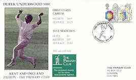 Great Britain 1999 The Primary Club (Patron Derek Underwood) illustrated cover with special Cricket cancel, stamps on sport, stamps on cricket