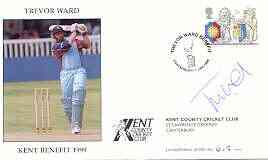 Great Britain 1999 Trevor Ward Benefit illustrated cover with special 'Cricket' cancel, signed by Trevor Ward, from a limited edition of 500, stamps on sport, stamps on cricket