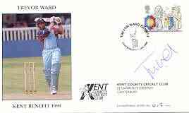 Great Britain 1999 Trevor Ward Benefit illustrated cover with special 'Cricket' cancel, signed by Trevor Ward, from a limited edition of 500, stamps on , stamps on  stamps on sport, stamps on  stamps on cricket