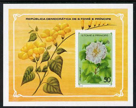 St Thomas & Prince Islands 1979 Flowers imperf m/sheet unmounted mint (Mi Block 33), stamps on flowers
