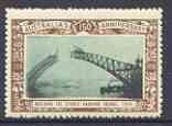 Australia 1938 Sydney Harbour Bridges (Under Construction) Poster Stamp from Australias 150th Anniversary set, unmounted mint, stamps on civil engineering, stamps on bridges