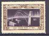 Australia 1938 Sydney Harbour Bridges at Night Poster Stamp from Australia's 150th Anniversary set, unmounted mint, stamps on , stamps on  stamps on civil engineering, stamps on bridges